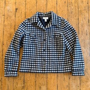 Gingham Black and Cream Checkered Jacket